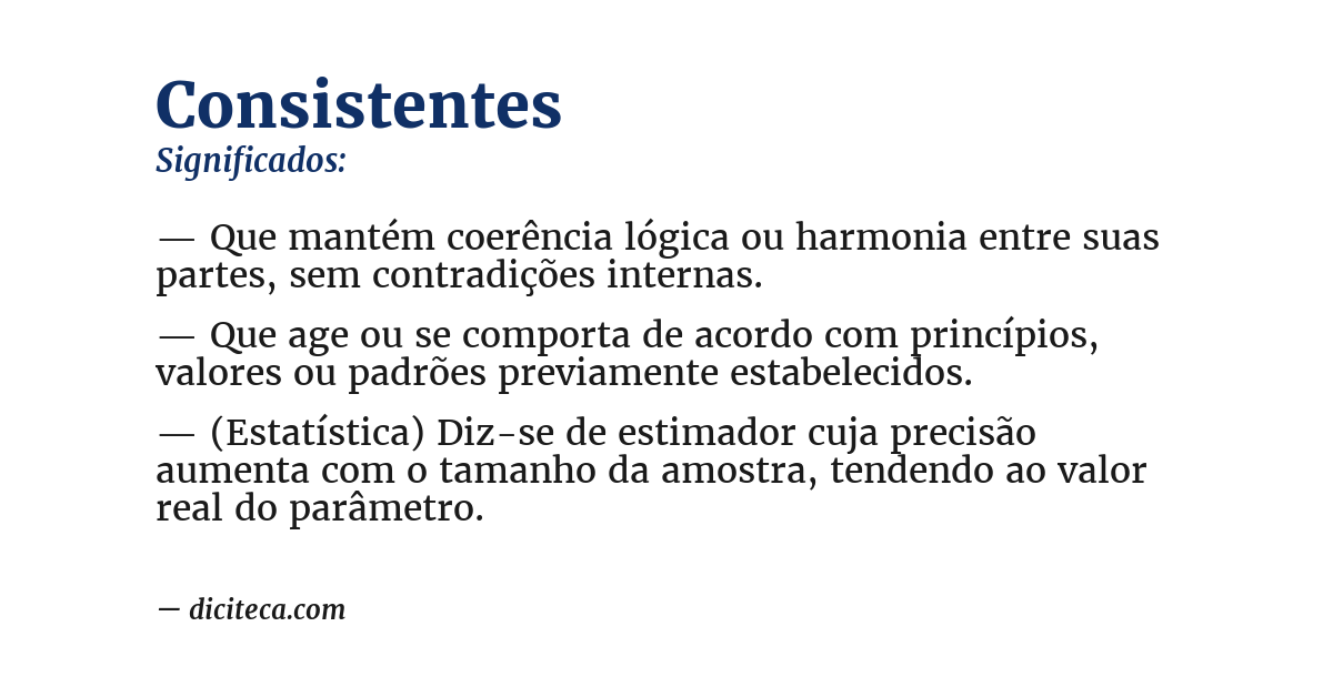 Significado de consistentes