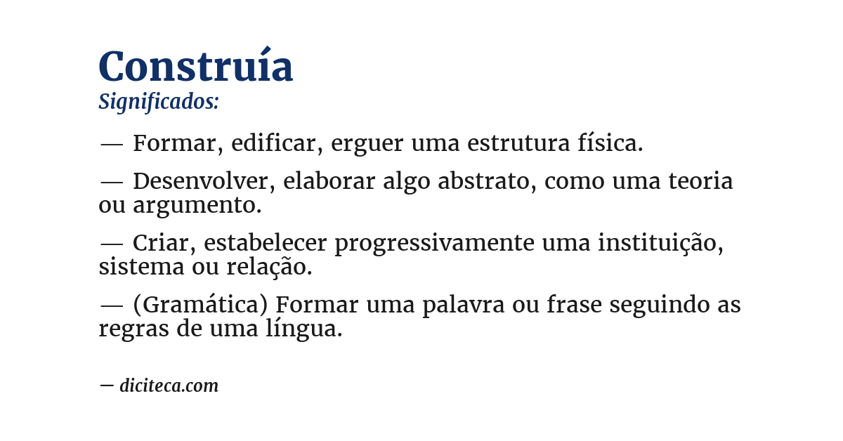 Significado de construía