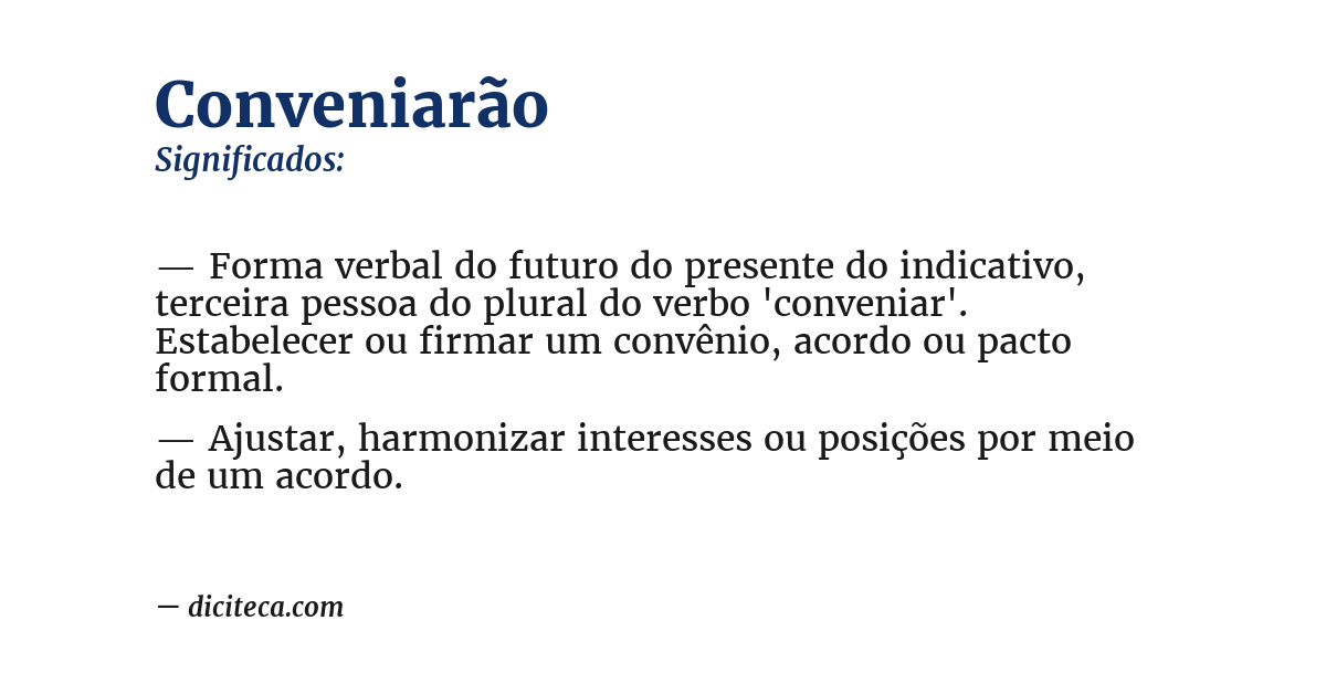 Significado de conveniarão