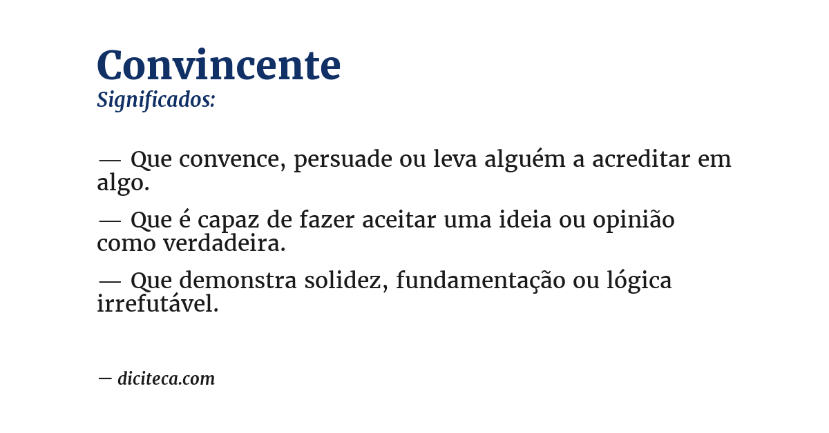 Significado de convincente