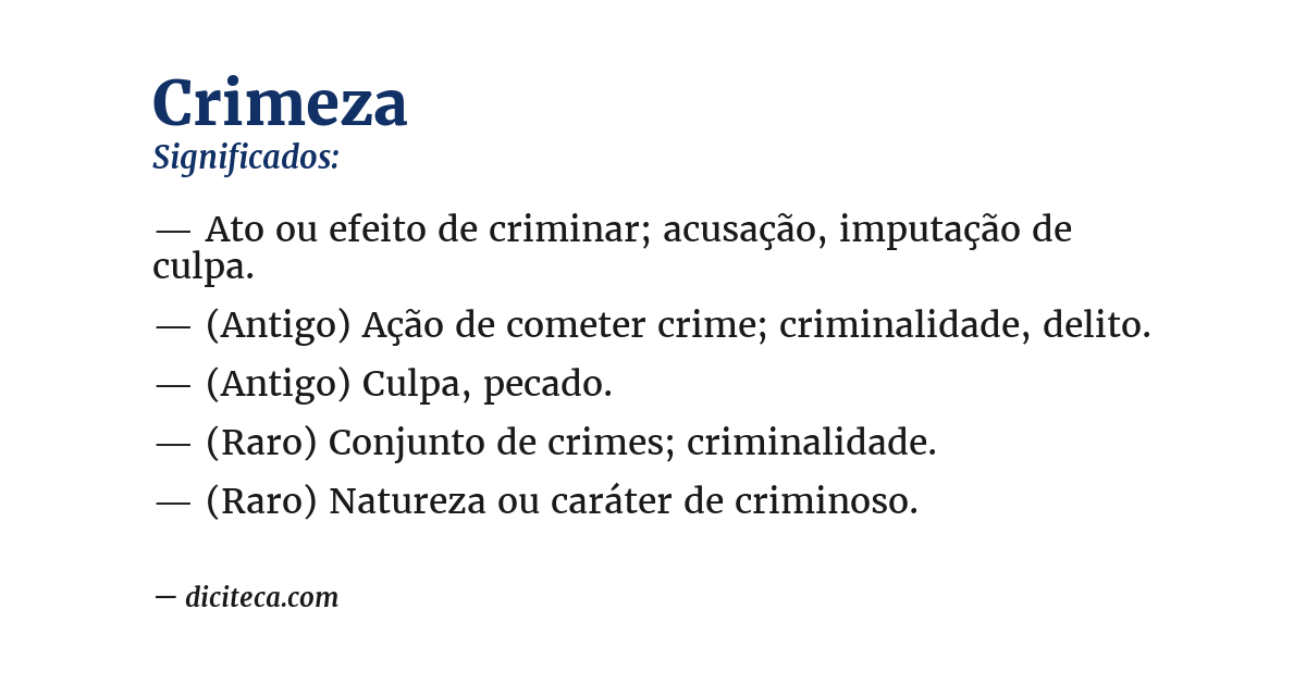 Significado de crimeza