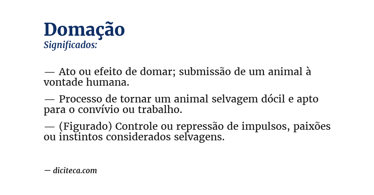 Significado de domação