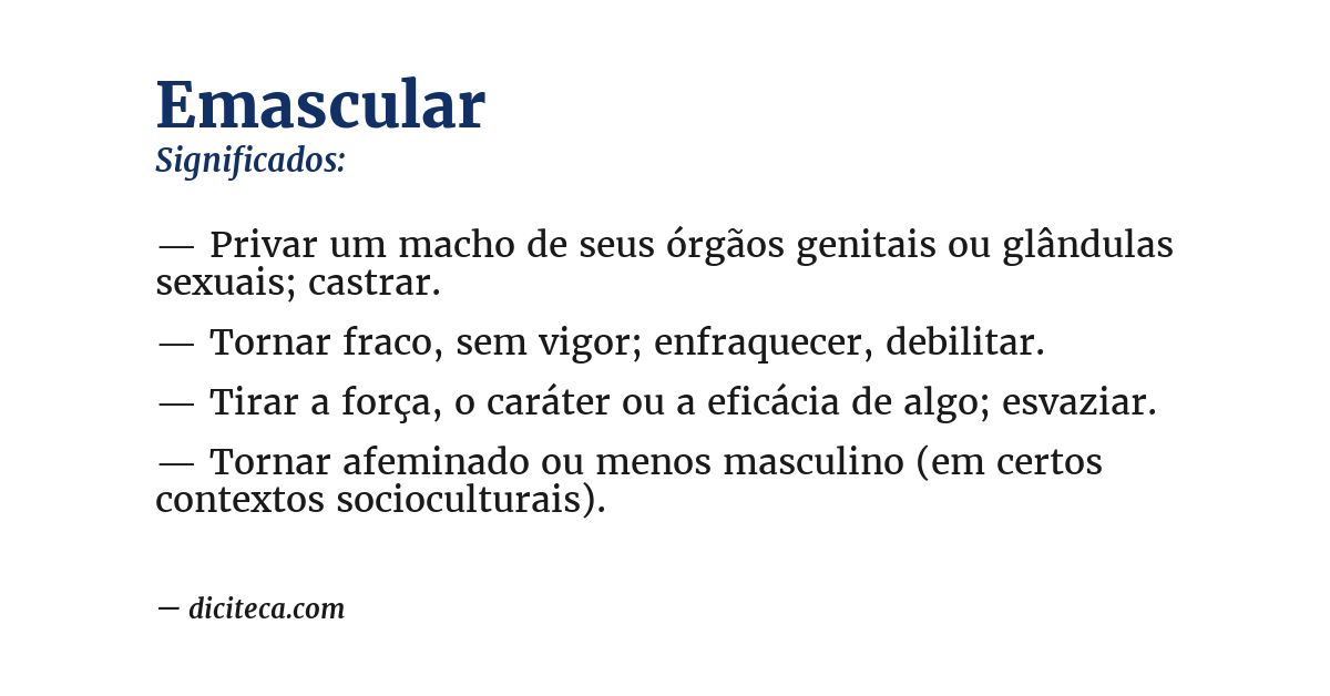 Significado de emascular