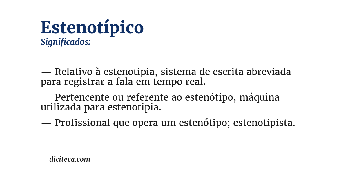 Significado de estenotípico