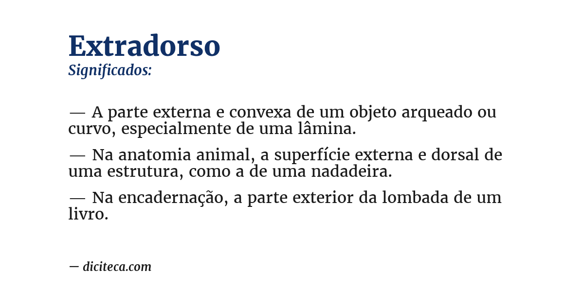 Significado de extradorso