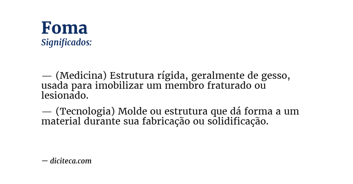 Significado de foma