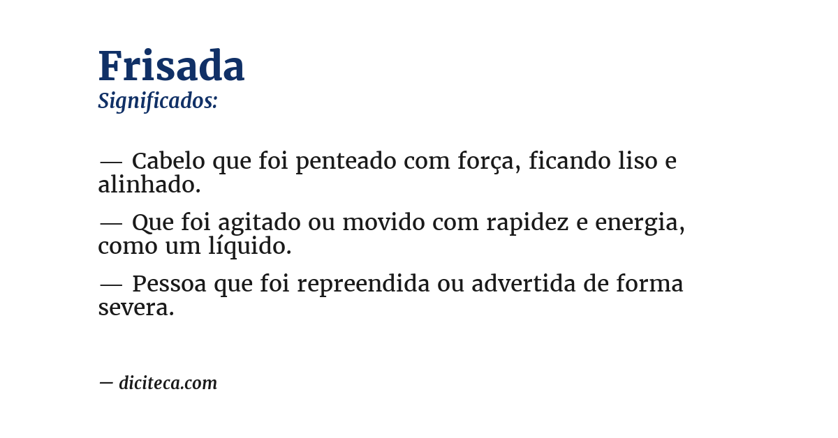 Significado de frisada