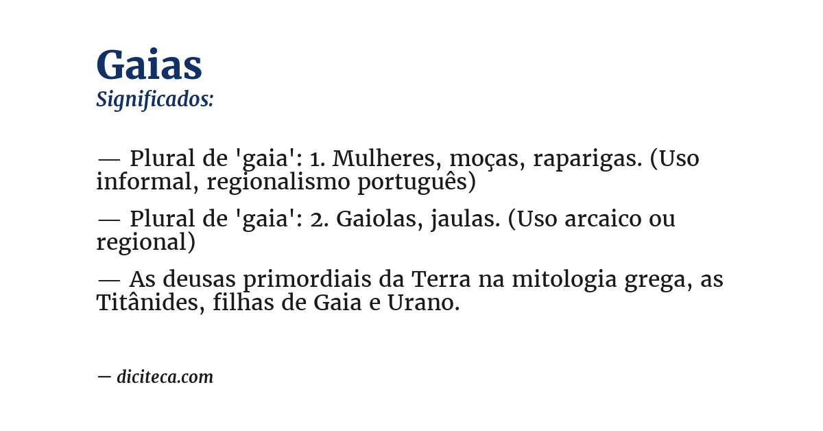 Significado de gaias