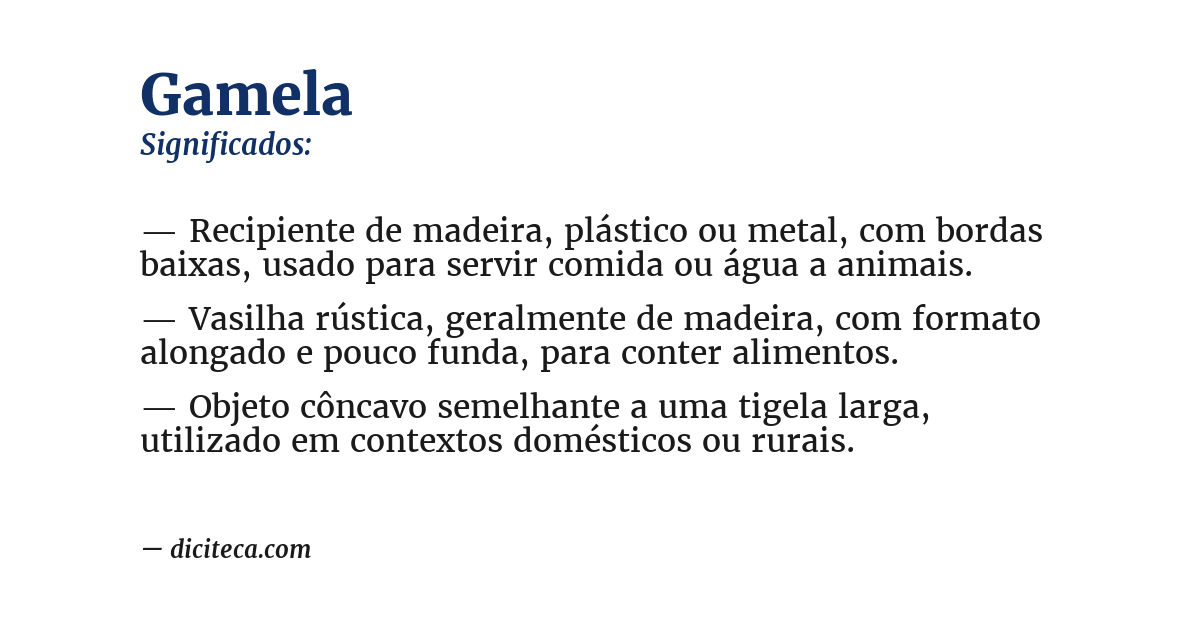 Significado de gamela