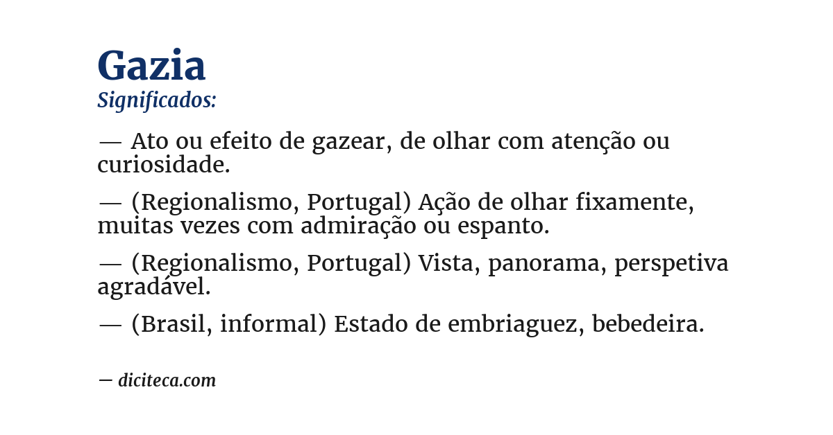Significado de gazia
