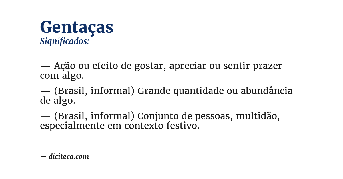 Significado de gentaças
