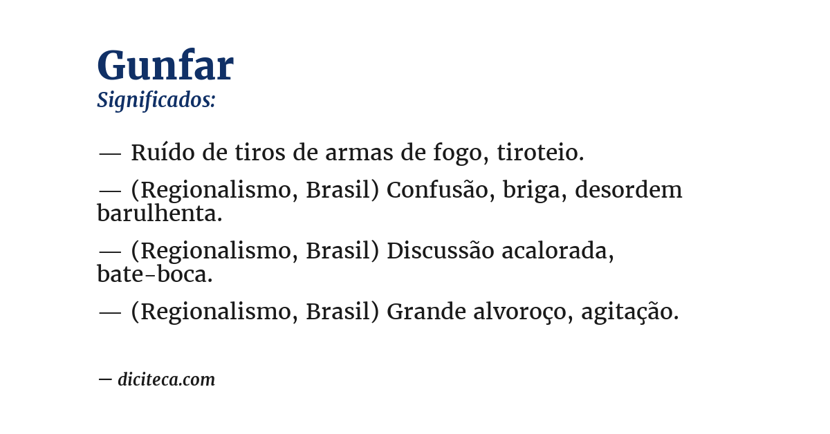 Significado de gunfar