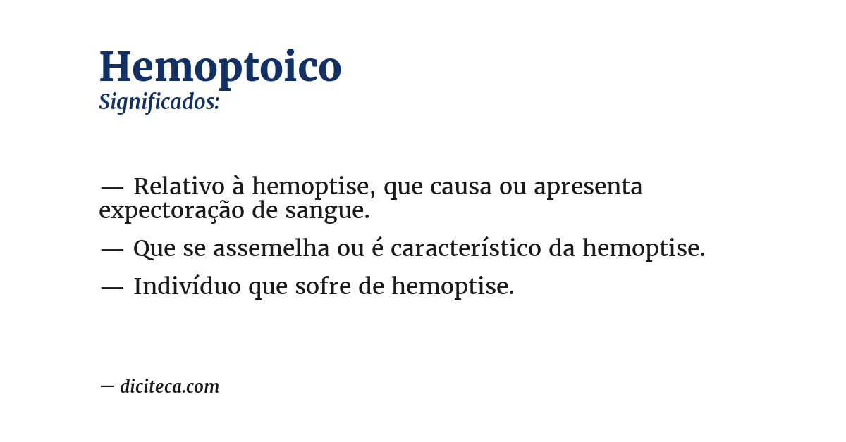 Significado de hemoptoico