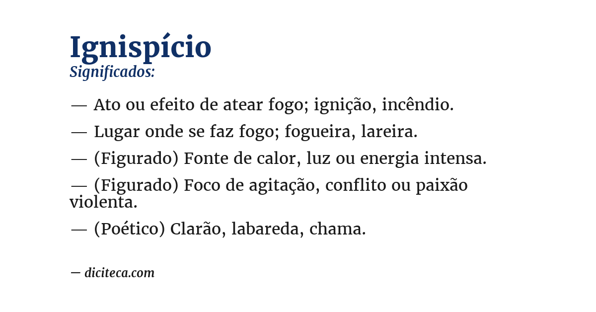 Significado de ignispício