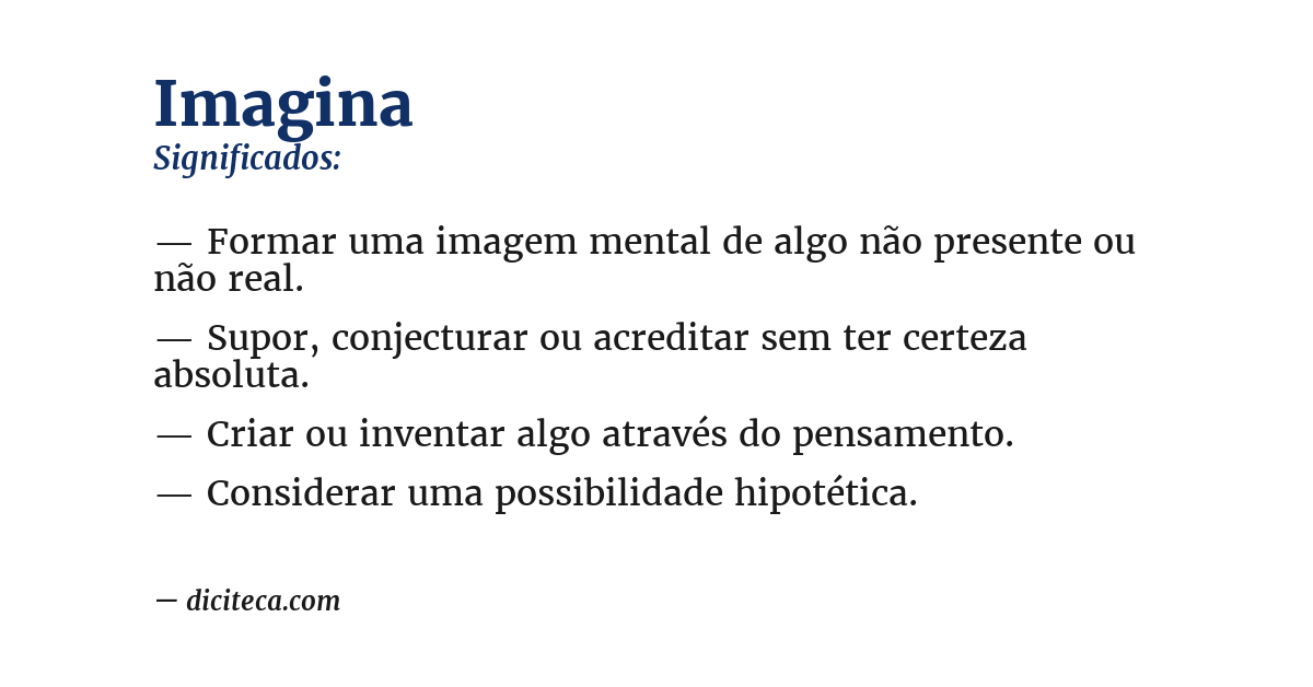 Significado de imagina