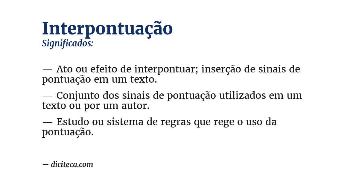 Significado de interpontuação