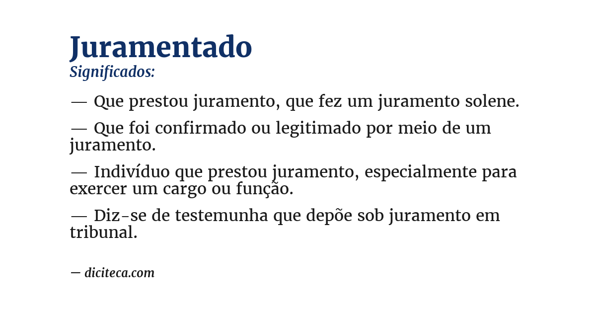 Significado de juramentado