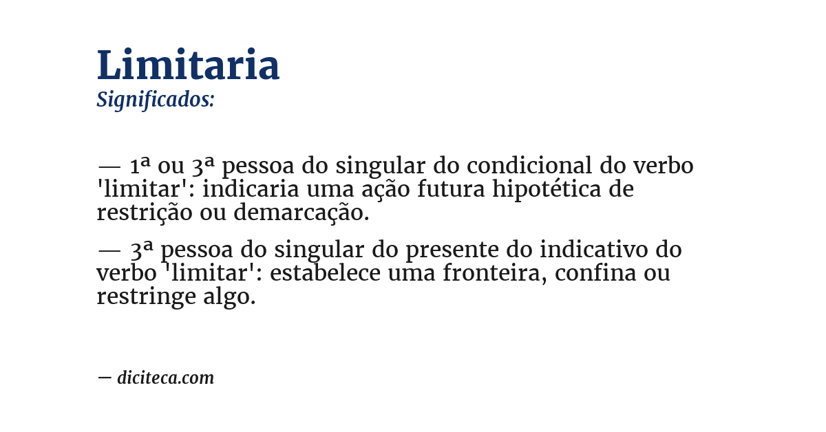 Significado de limitaria