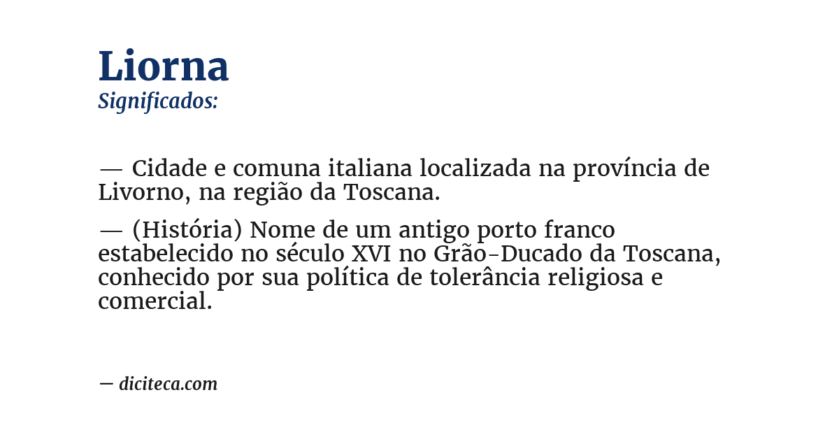 Significado de liorna