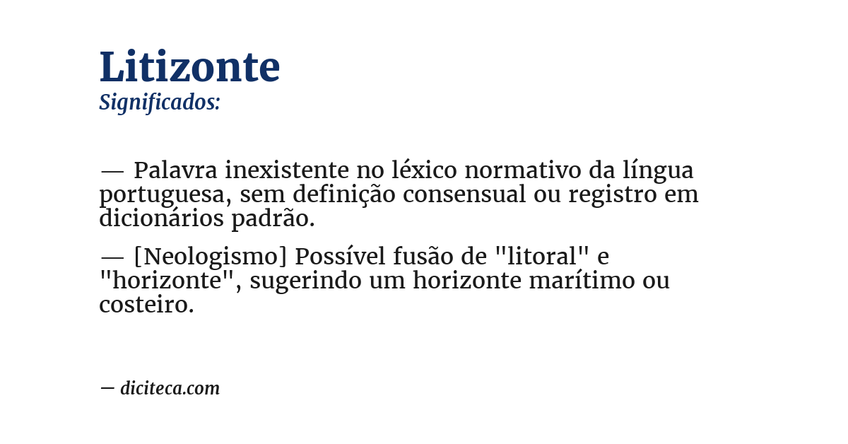 Significado de litizonte