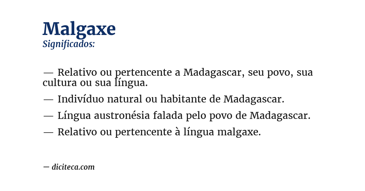 Significado de malgaxe