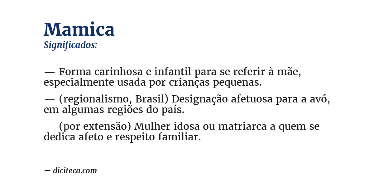 Significado de mamica