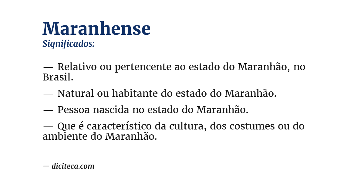 Significado de maranhense