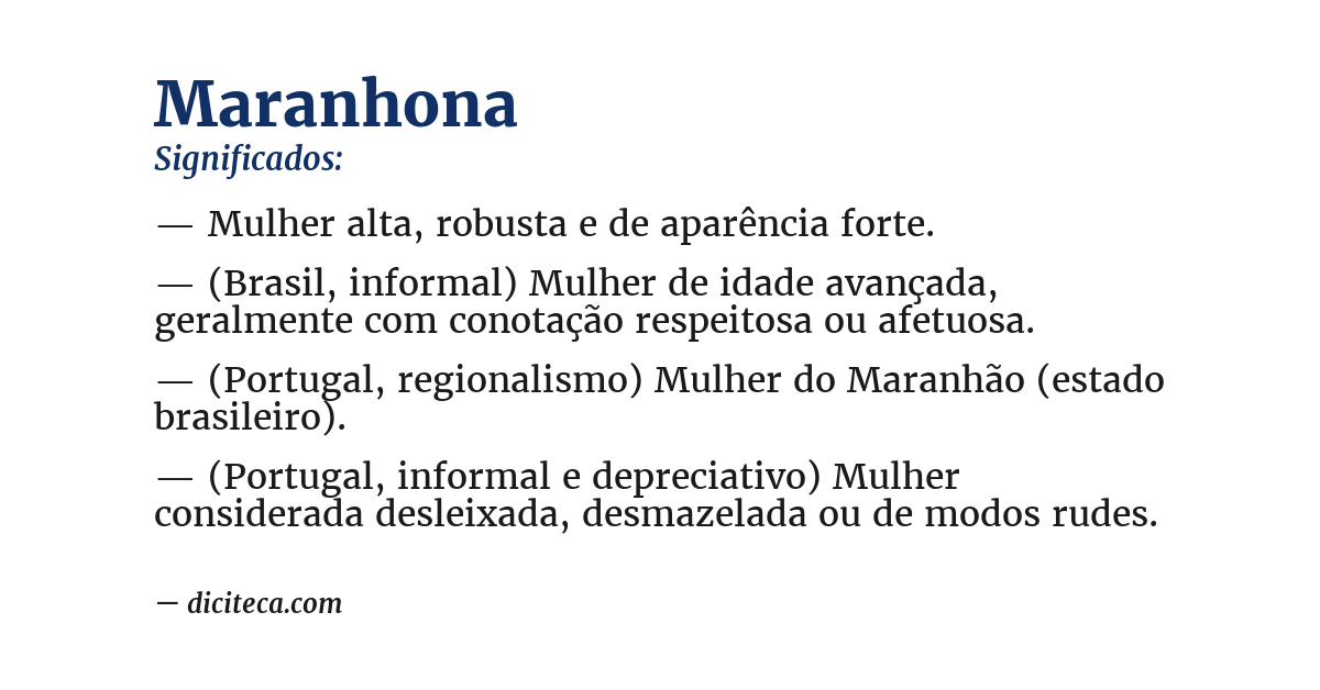 Significado de maranhona