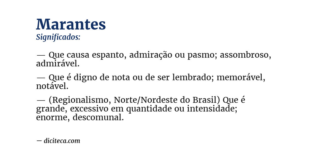 Significado de marantes