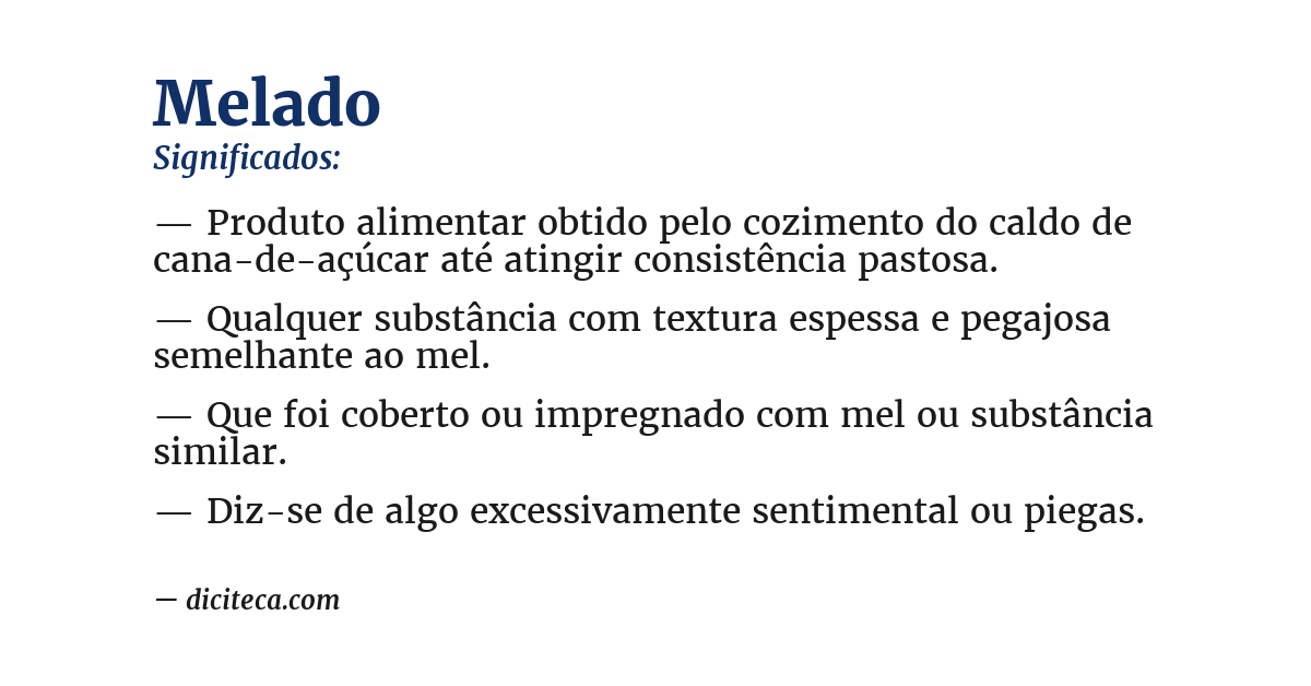 Significado de melado