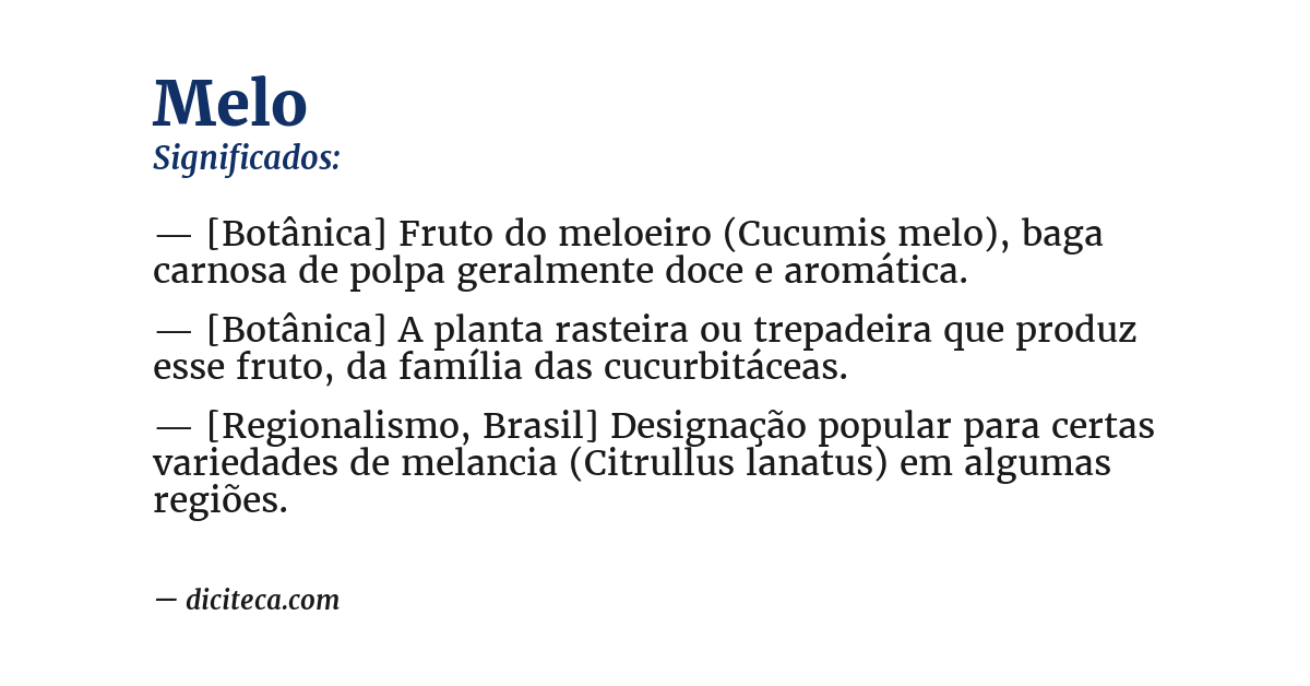 Significado de melo