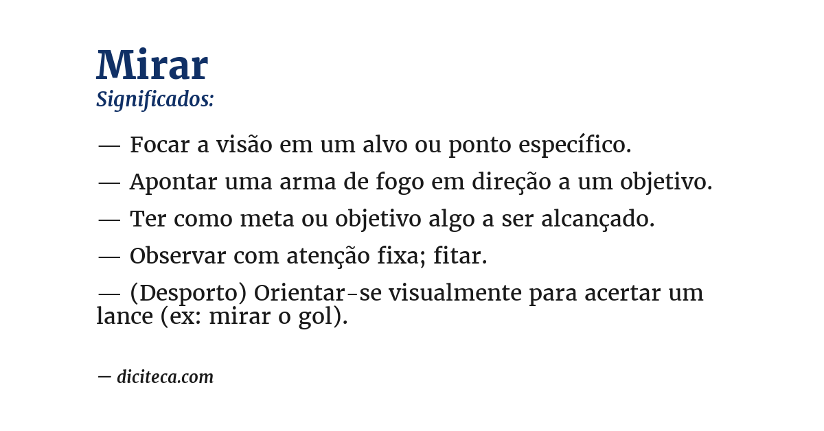 Significado de mirar