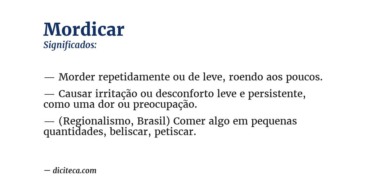 Significado de mordicar