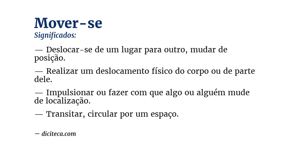 Significado de mover-se