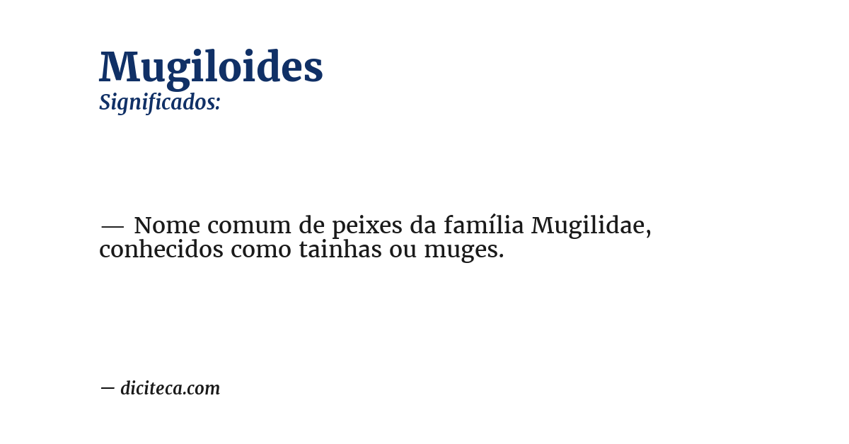 Significado de mugiloides