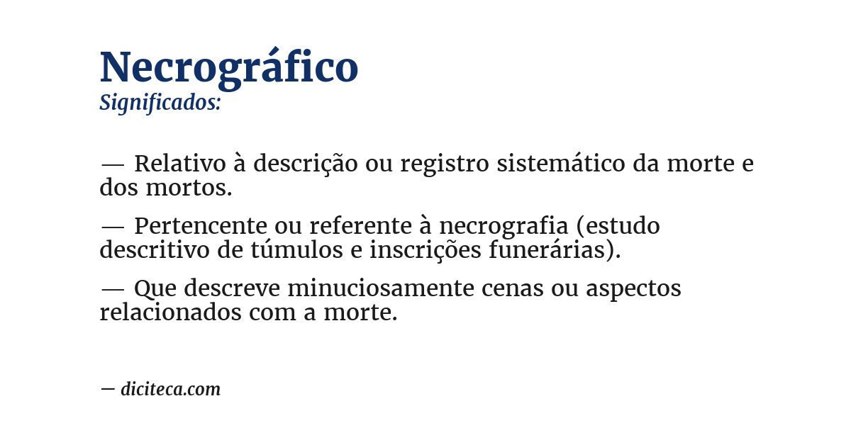 Significado de necrográfico