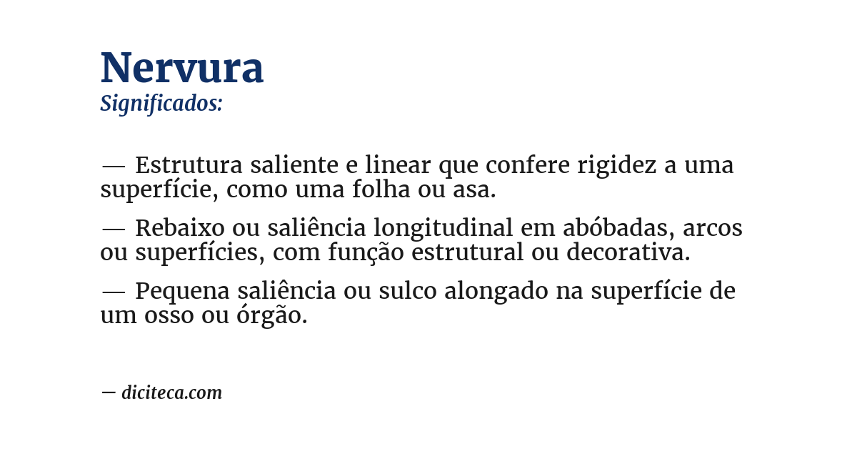 Significado de nervura