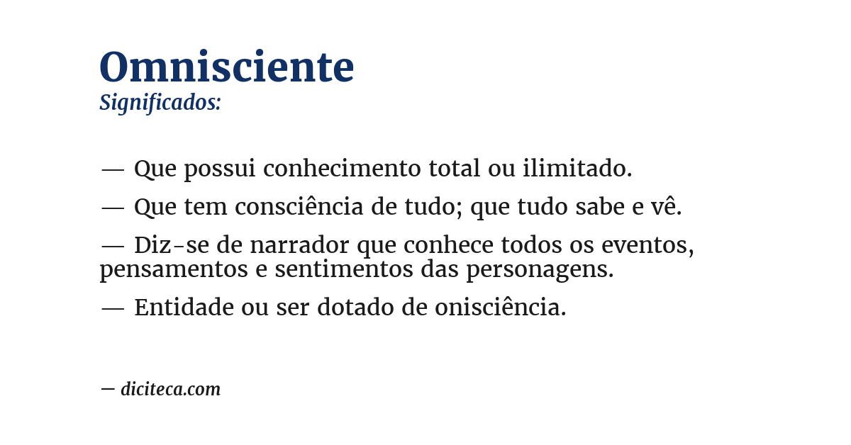 Significado de omnisciente