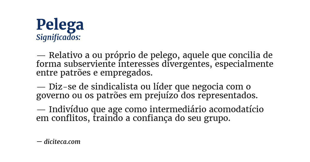 Significado de pelega