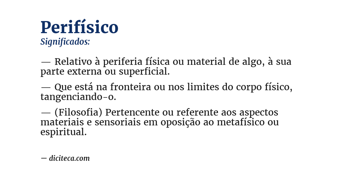 Significado de perifísico