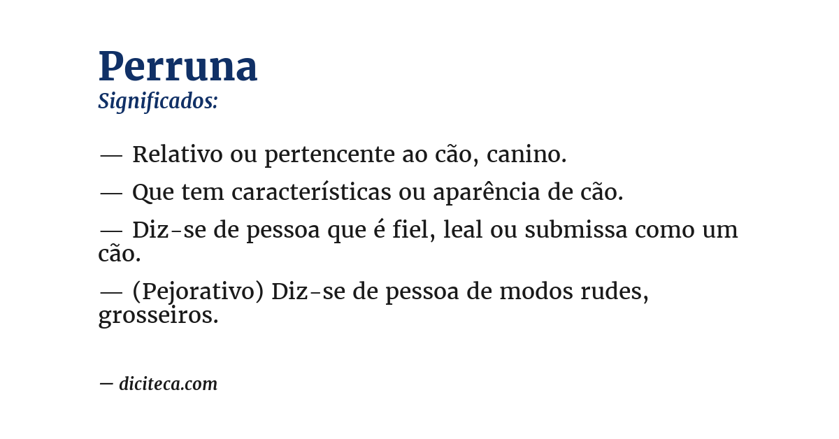 Significado de perruna