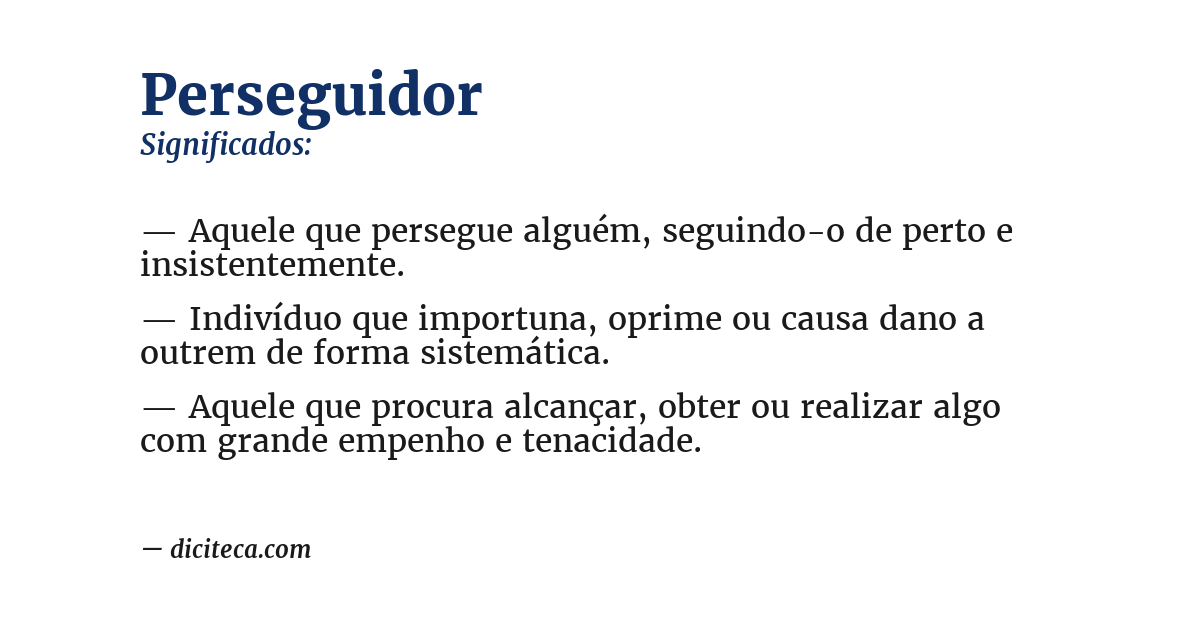 Significado de perseguidor