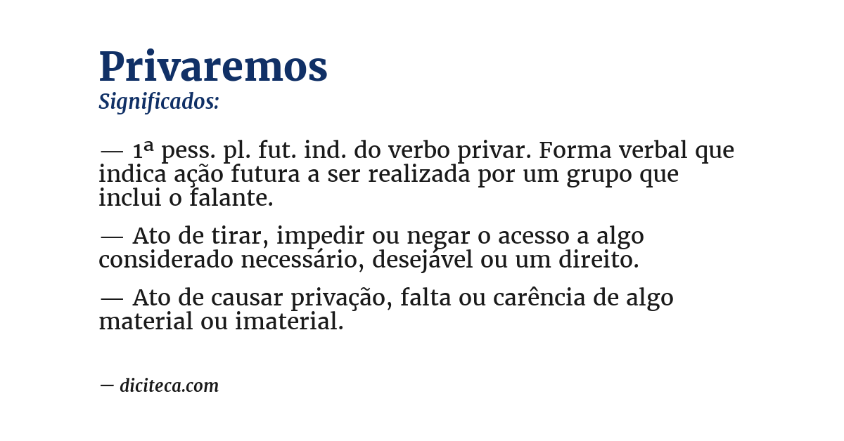 Significado de privaremos