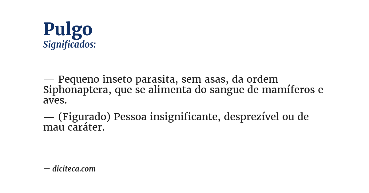 Significado de pulgo