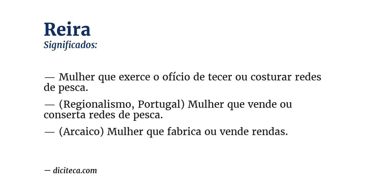 Significado de reira