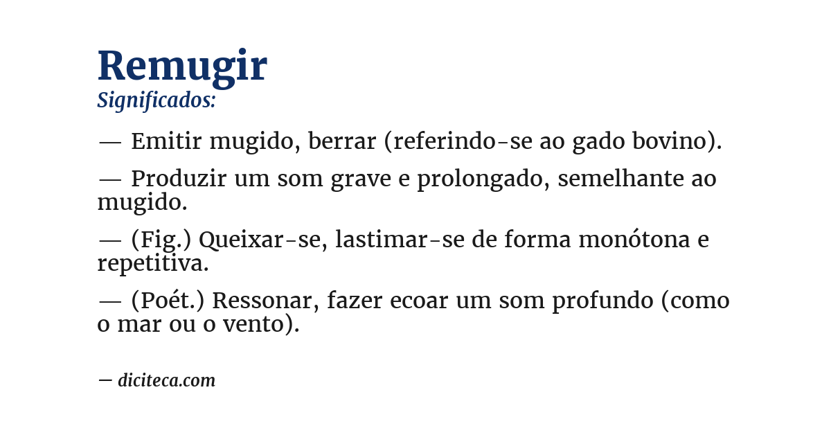 Significado de remugir