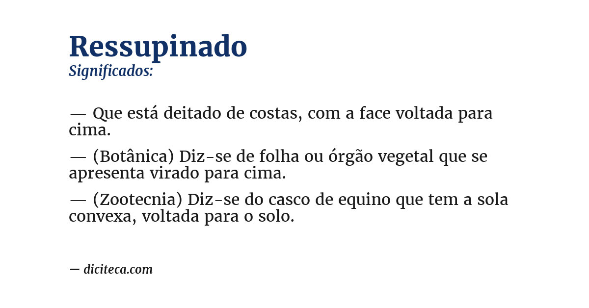 Significado de ressupinado