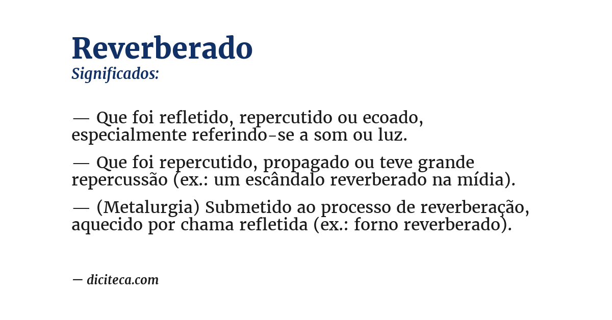 Significado de reverberado