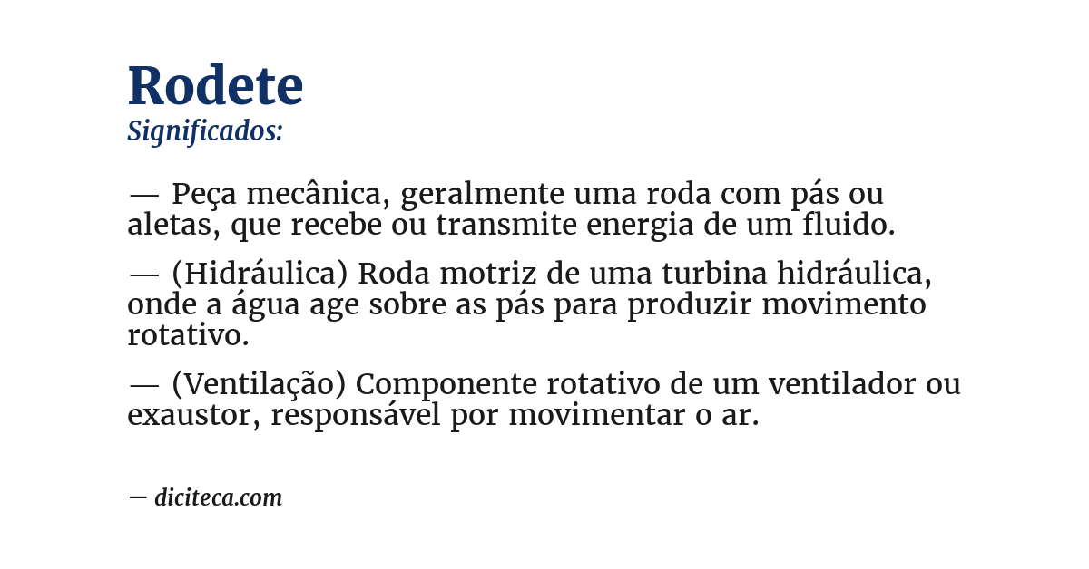 Significado de rodete