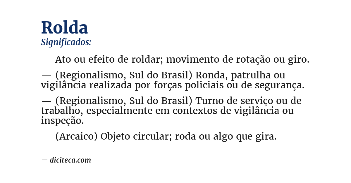 Significado de rolda